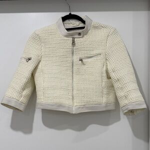 Elegant Cream Textured Jacket